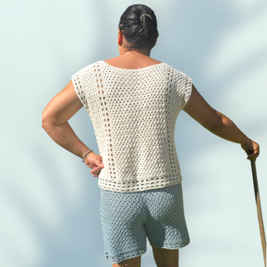 Häkelanleitung Sparpaket: Shorts „Genda“ + Shirt – Unisex Set