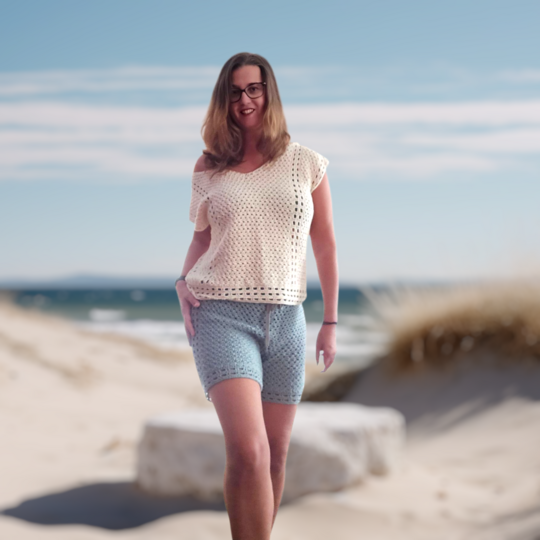 Häkelanleitung Sparpaket: Shorts „Genda“ + Shirt – Unisex Set