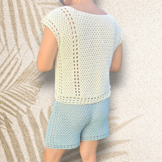 Häkelanleitung Sparpaket: Shorts „Genda“ + Shirt – Unisex Set