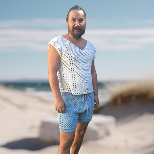 Häkelanleitung Sparpaket: Shorts „Genda“ + Shirt – Unisex Set