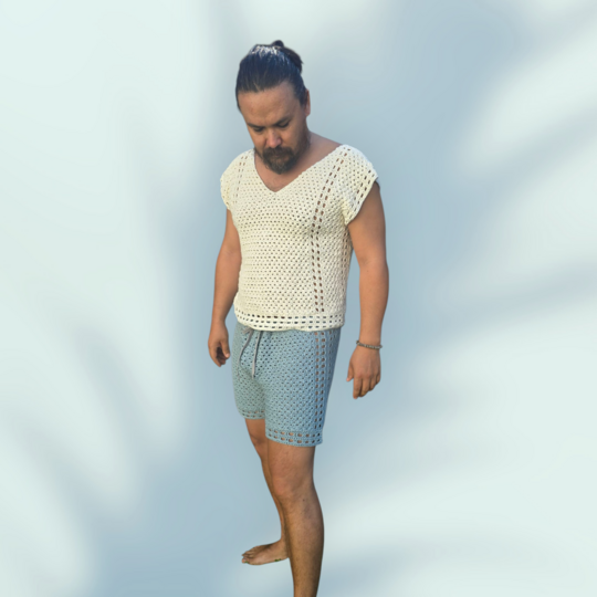 Häkelanleitung Sparpaket: Shorts „Genda“ + Shirt – Unisex Set