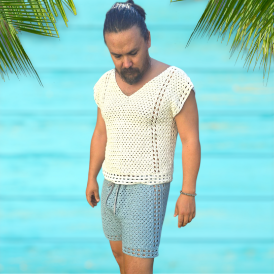 Häkelanleitung Sparpaket: Shorts „Genda“ + Shirt – Unisex Set
