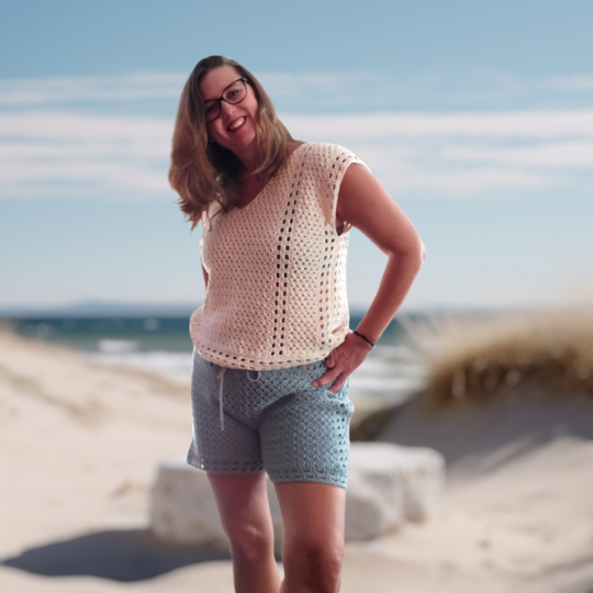 Häkelanleitung Sparpaket: Shorts „Genda“ + Shirt – Unisex Set