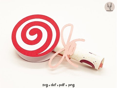 Lolli - Geldgeschenk Weihnachten - Plotterdatei Wunscherfüller SVG DXF PDF