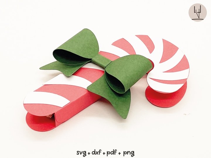 Geldgeschenk Zuckerstange Plotterdatei SVG DXF - Wunscherf&uuml;ller Weihnachten