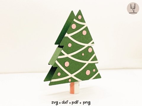 Geldgeschenk Weihnachtsbaum Plotterdatei SVG DXF Wunscherfüller Weihnachten