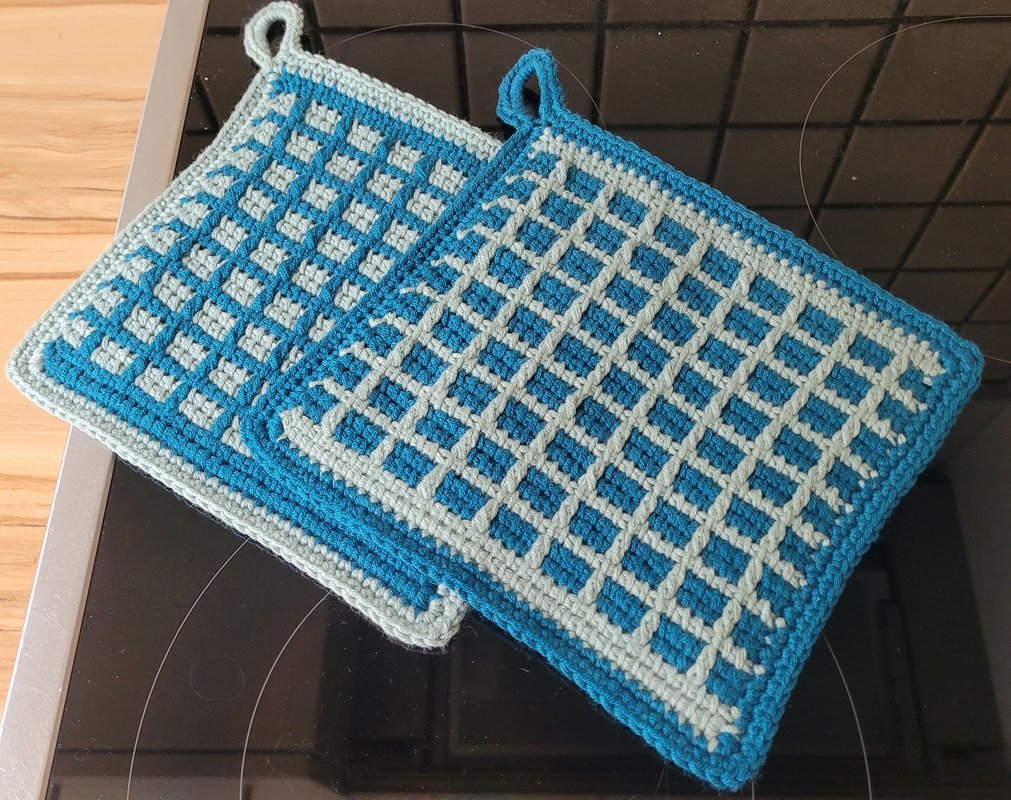 Tunesisch gehäkelte Topflappen Tunisia - Bild 4