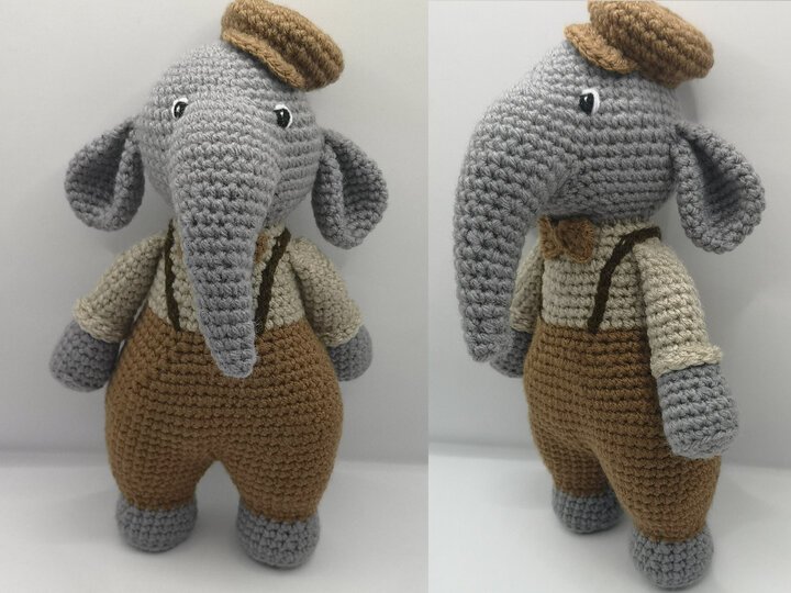 Elephant with many design possibilities- crochet pattern by NiggyArts