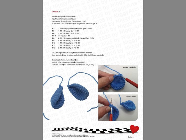 Elephant with many design possibilities- crochet pattern by NiggyArts