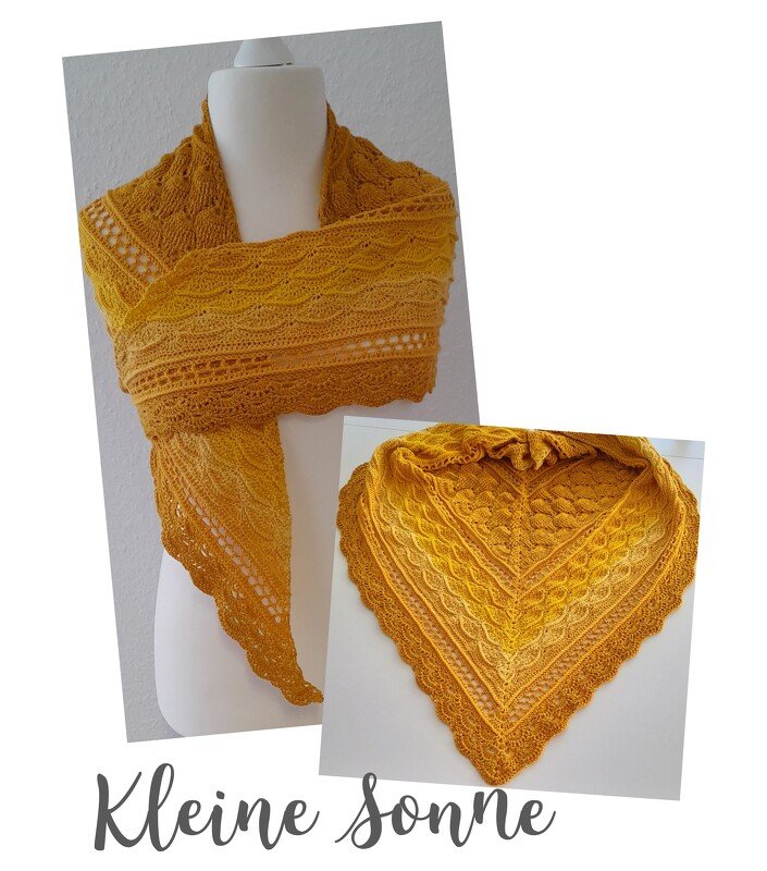 tiefes Dreieckstuch - kleine Sonne