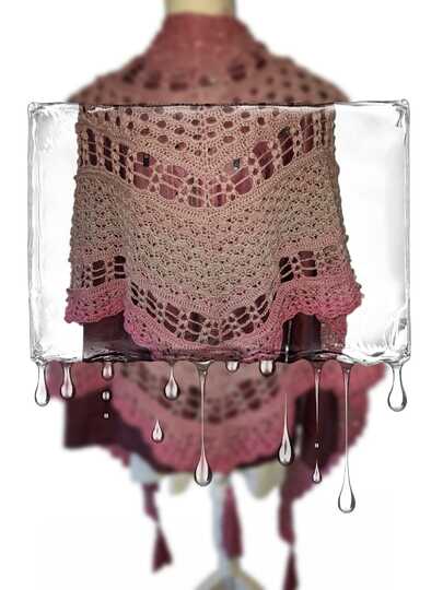 flaches Dreieckstuch - blaue Lagune