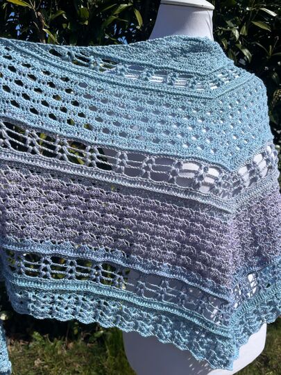 flaches Dreieckstuch - blaue Lagune