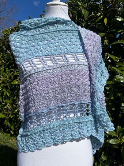 flaches Dreieckstuch - blaue Lagune