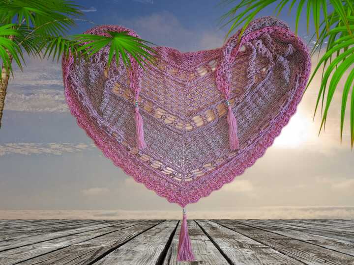 flaches Dreieckstuch - blaue Lagune