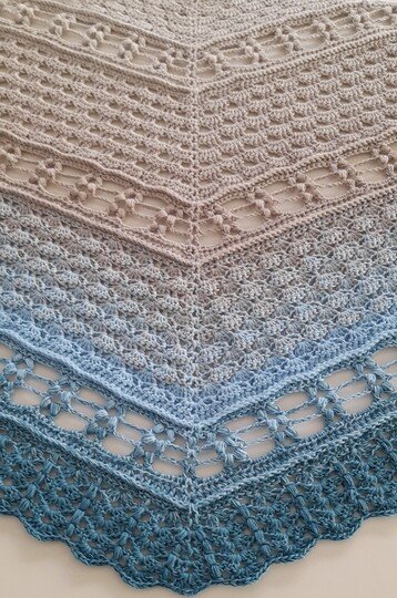 flaches Dreieckstuch - blaue Lagune