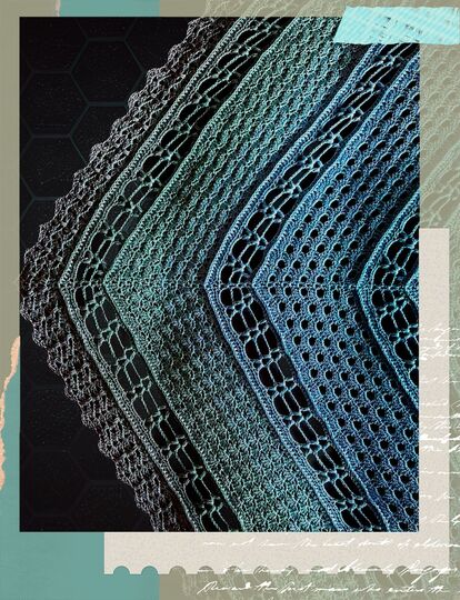 flaches Dreieckstuch - blaue Lagune