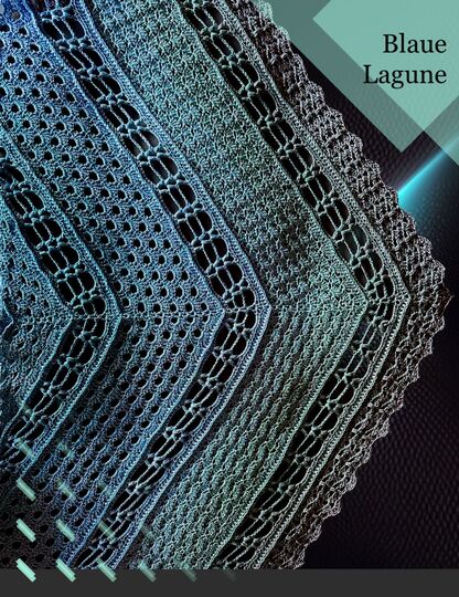 flaches Dreieckstuch - blaue Lagune