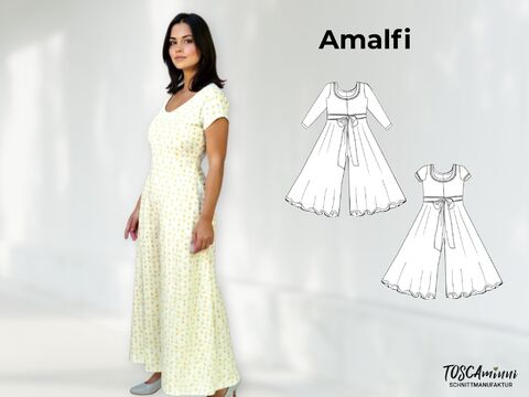 Schnittmuster Damen Overall Amalfi Gr. 34–54 für Nähanfänger