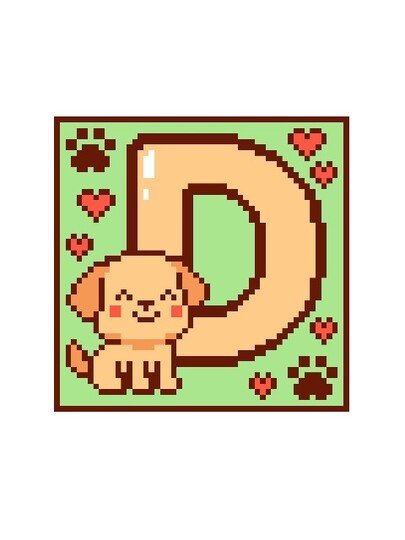 Häkelmuster * D - DOG * Grafik für C2C Decke