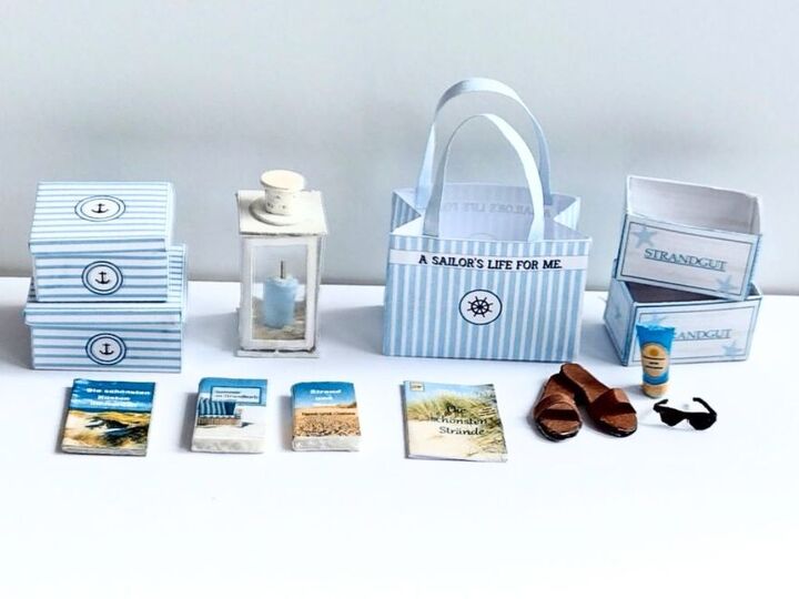 Miniatur-Strandhaus Anleitungs-Set 1:12 – Bastelbögen & Anleitungen