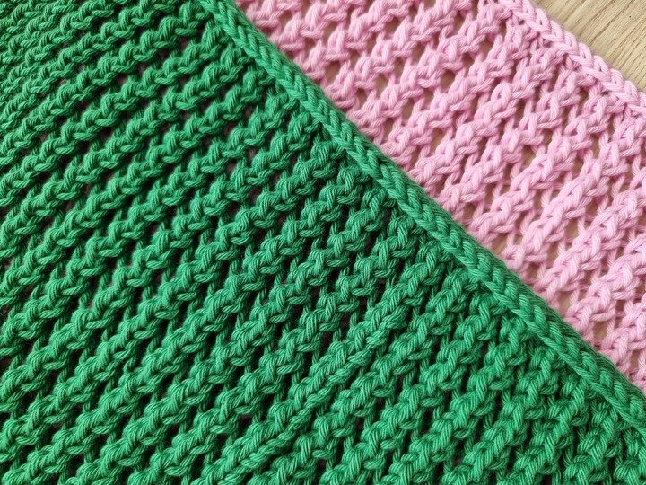 "Herzensfaden" Sommer - Dreieckstuch im luftigen Netzmuster stricken