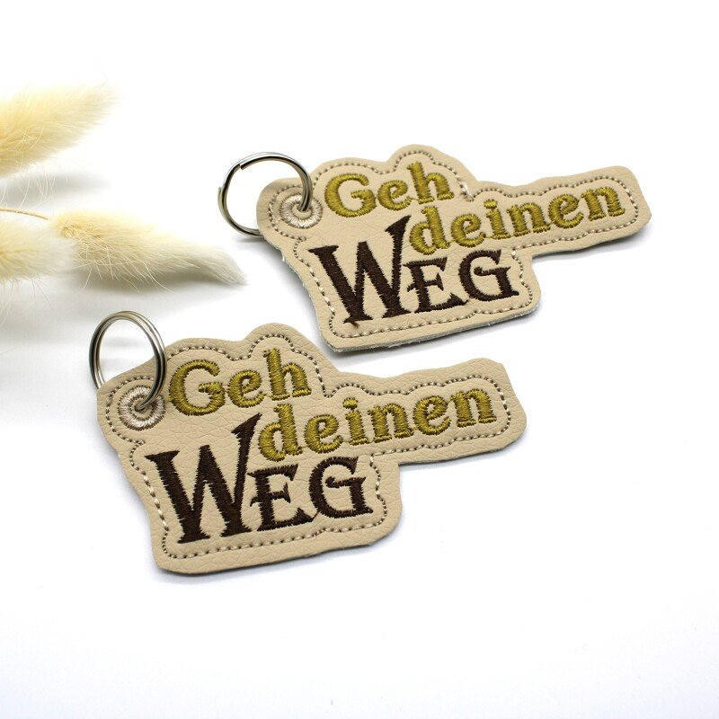 Stickdatei ITH Anhänger Geh deinen Weg