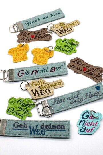 Stickdatei ITH Anhänger Spruch Sprüche SET Bundle