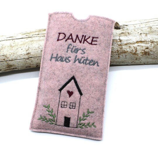 Stickdatei Schokohülle Danke fürs Haus hüten