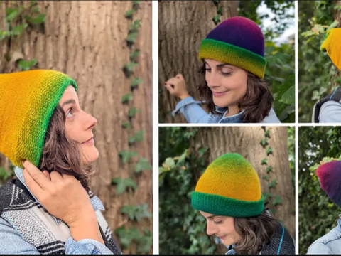 Mütze stricken • Doppelte Mütze • 4 in 1 Wendemütze Kunterbunt • JEDE Größe