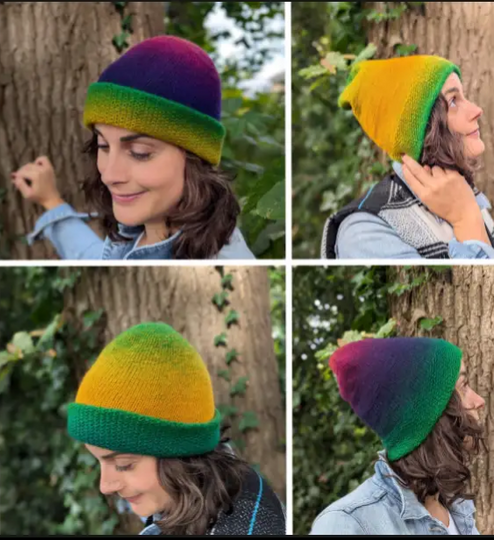 Mütze stricken • Doppelte Mütze • 4 in 1 Wendemütze Kunterbunt • JEDE Größe
