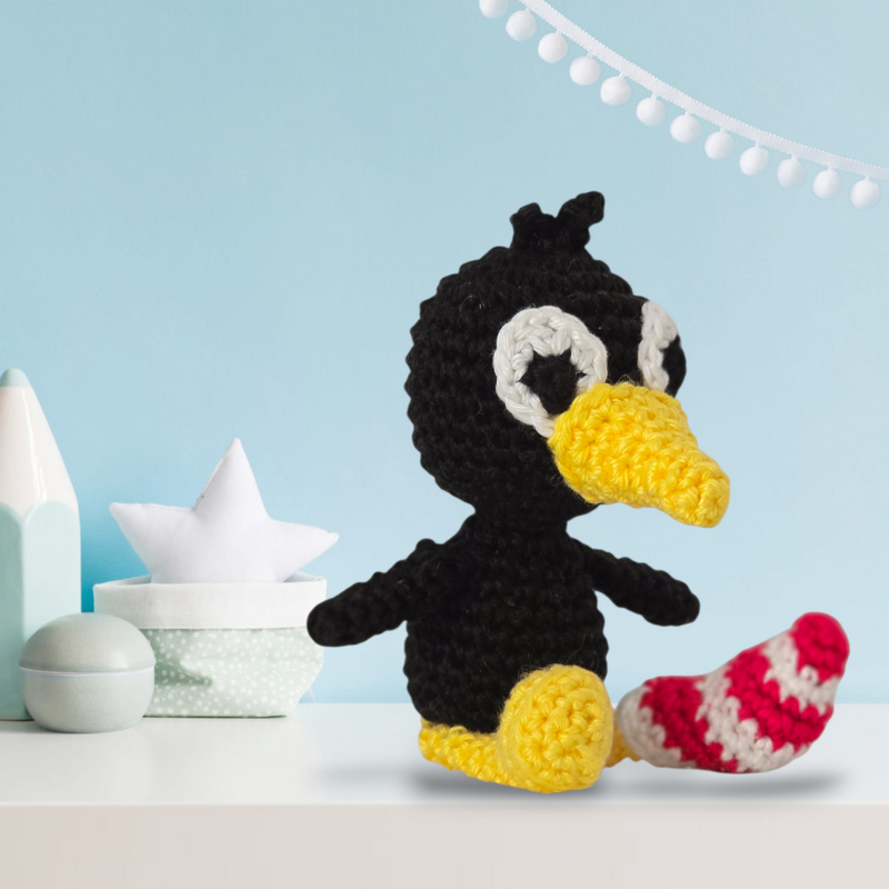 PDF-Anleitung Schlüsselanhänger Rabe mit einer Socke - Bild 4