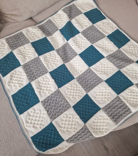 Strickanleitung für die Babydecke/Decke  "Samuels Blanket"