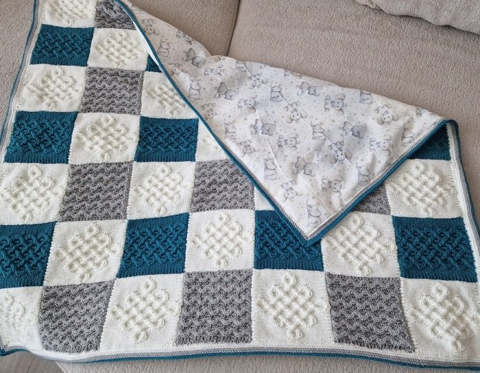 Strickanleitung für die Babydecke/Decke  "Samuels Blanket"