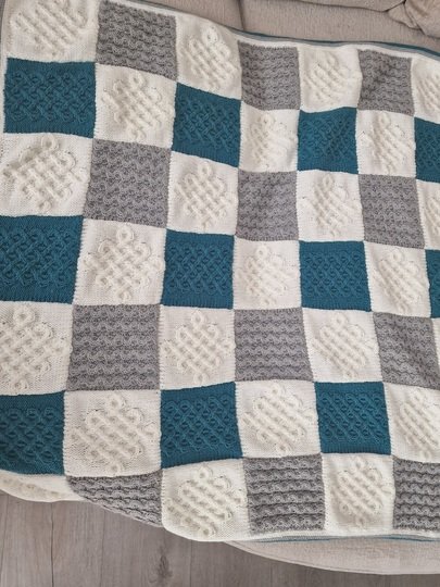 Strickanleitung für die Babydecke/Decke  "Samuels Blanket"