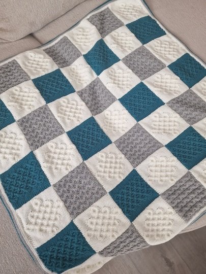 Strickanleitung für die Babydecke/Decke  "Samuels Blanket"