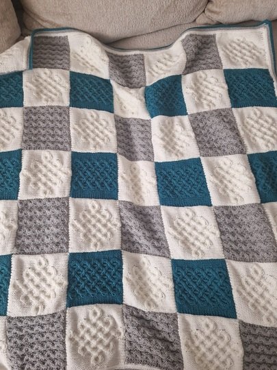 Strickanleitung für die Babydecke/Decke  "Samuels Blanket"