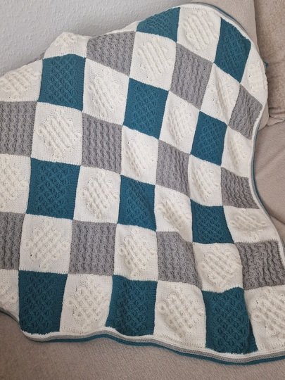 Strickanleitung für die Babydecke/Decke  "Samuels Blanket"