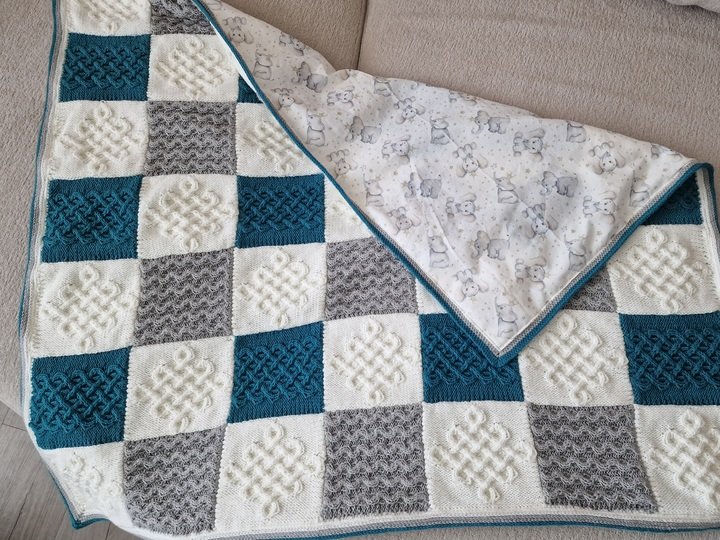 Strickanleitung für die Babydecke/Decke  "Samuels Blanket"