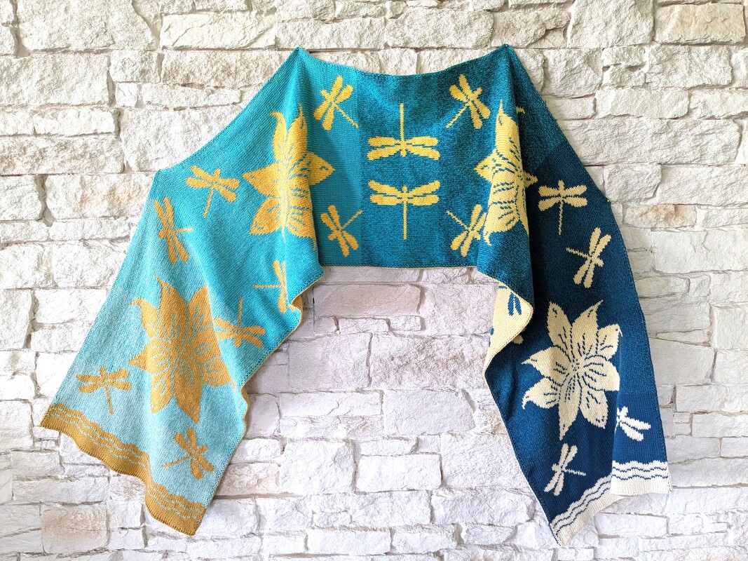 Double sided knitting pattern "Summer Dream" - stole / wrap