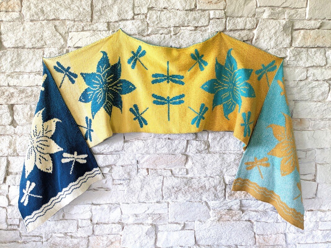 Double sided knitting pattern "Summer Dream" - stole / wrap - Image 5