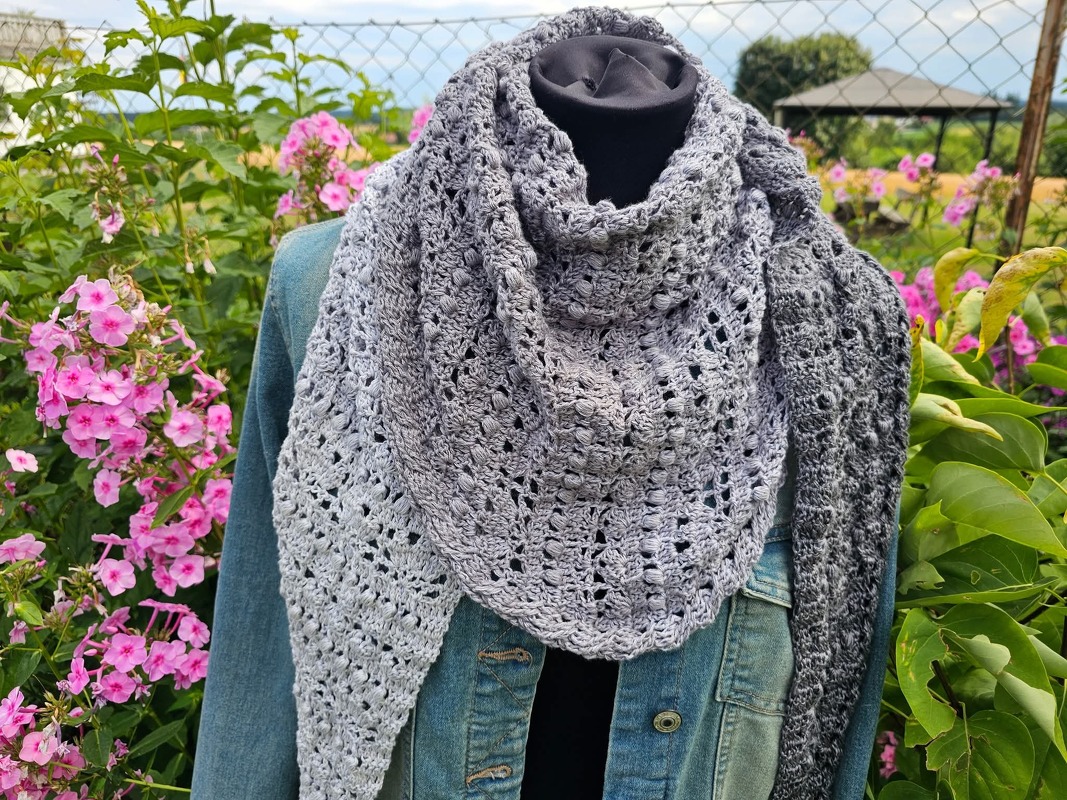 Häkelanleitung flaches oder asymmetrisches Dreieckstuch Liadan