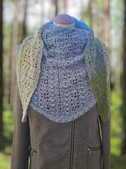 Häkelanleitung flaches oder asymmetrisches Dreieckstuch Liadan