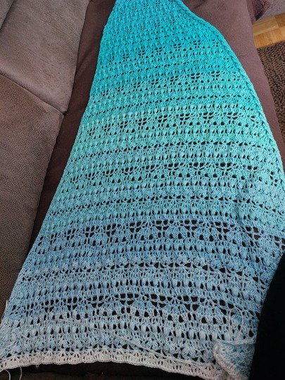 Häkelanleitung flaches oder asymmetrisches Dreieckstuch Liadan