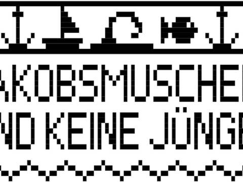 Bistro-Häkelgardine mit Motiv - Jakobsmuscheln SIND Keine Jünger