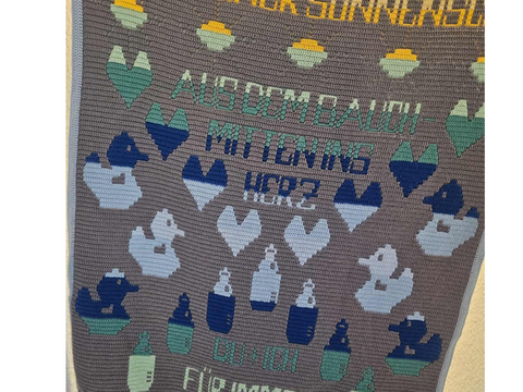 Häkelanleitung Decke "Baby" in der Mosaik Häkeltechnik, Anfänger geeignet