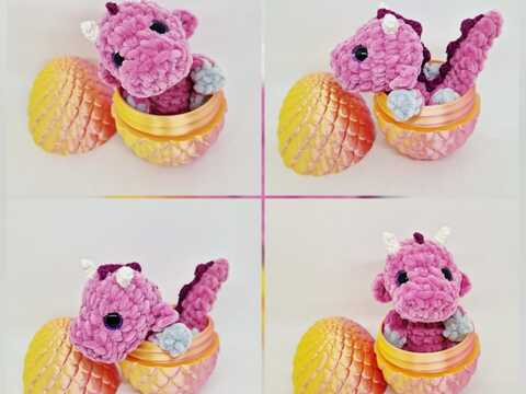 Haekelicious Drachenbaby im Ei