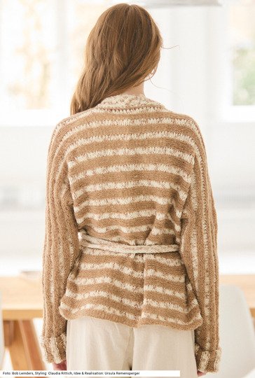 Gestreifte Wickeljacke