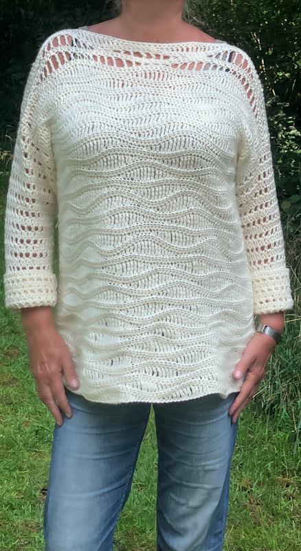 Zauber mit unterschiedlich hohen Maschen - Pullover - Häkelanleitung - Bild 7