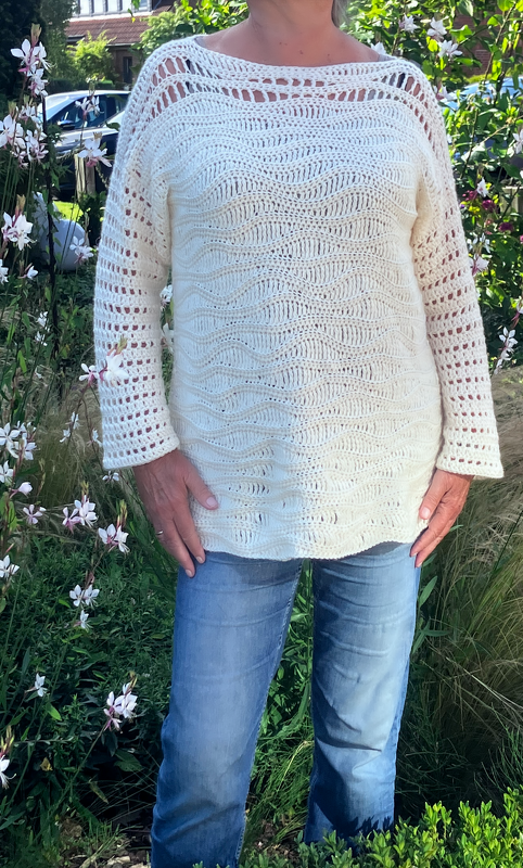 Zauber mit unterschiedlich hohen Maschen - Pullover - Häkelanleitung - Bild 3