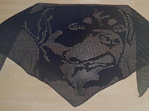 Häkelanleitung Motivtuch Rottweiler